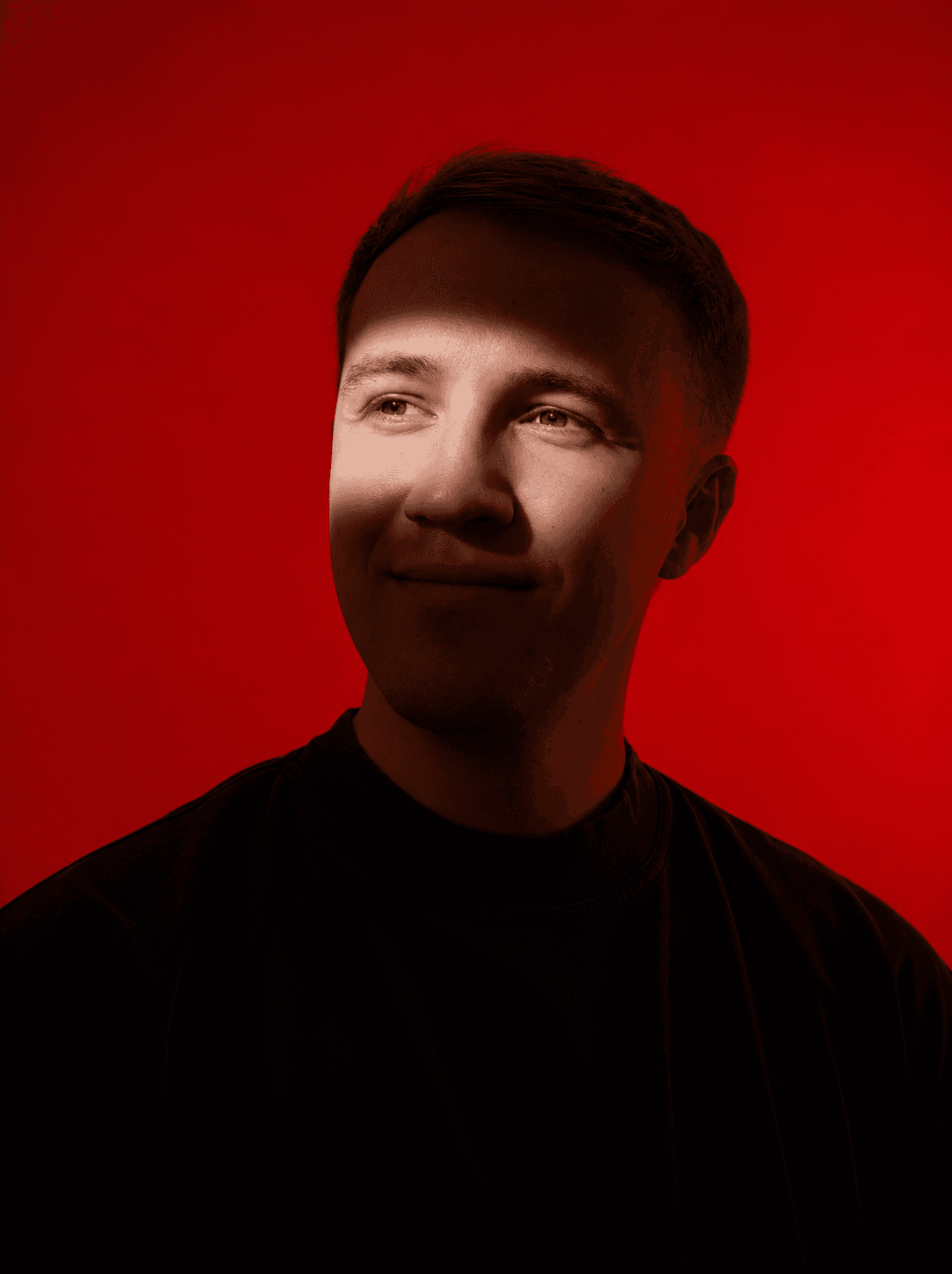 Portrait of portfolio creator – back view